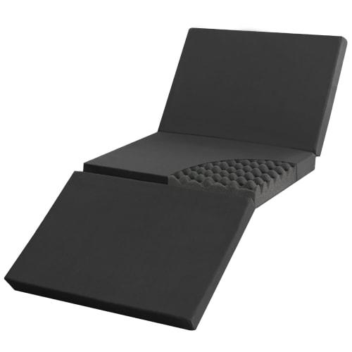 Softime Односпальный, Трехскладной матрас, Высокая упругость, Очень толстый, 10 см, Складной матрас с текстурированной поверхностью, Распределение давления, Дезодорирующий уголь