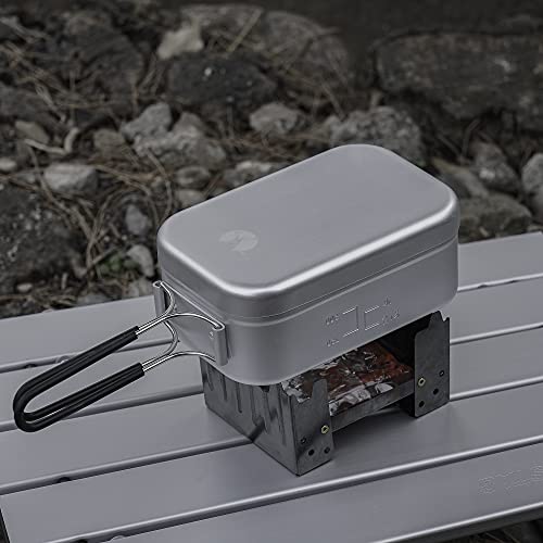 [Эксклюзив Amazon.co.jp] Котелок Captain Stag из анодированного алюминия для приготовления риса, емкость 1 чашка, с градуировкой, полностью анодированный алюминиевый корпус, UH-4114