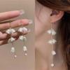 Новый стиль Длинные серьги с цветочным жемчугом и кисточками для женщин ювелирные изделия