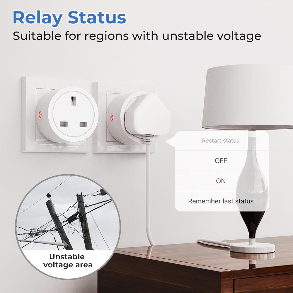 Умная розетка Tuya Zigbee, британская вилка 16a, домашний монитор энергопотребления, адаптер розетки, умное время жизни, голосовое управление для Alexa Google