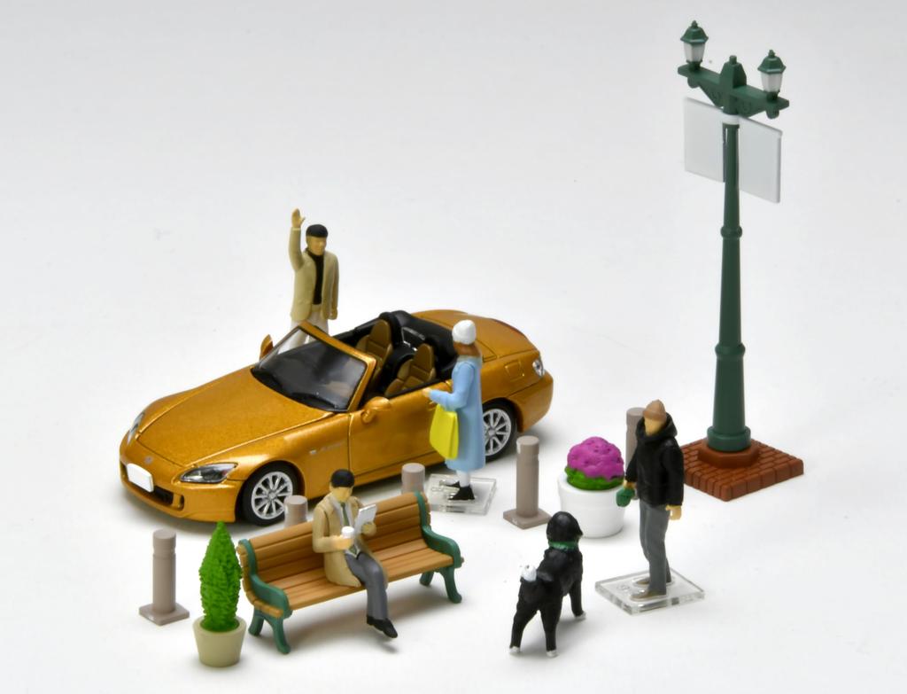Geocolle Car Snap 22a Urban Street Corner 2 ABS частично мини-машина набор 64# смола/ПВХ куклы/аксессуары (окрашенный, собранный) + литье под давлением