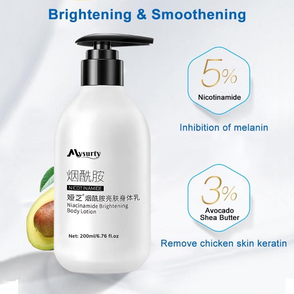 Korean Body Lotion for Dry, Damage Skin - Daily Moisturizing Lotion for All Skin Types | With Niacinamide, 6.76 Fl oz