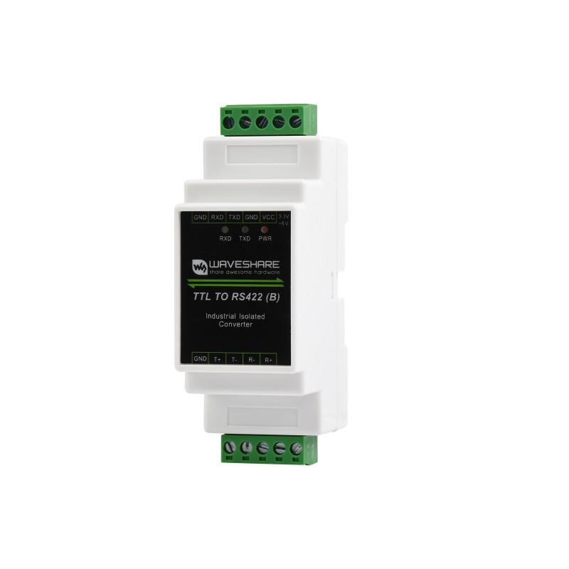 Rail-mount TTL to RS422 Galvanic Isolated Converter, Anti-surge, Multiple Isolation Protection