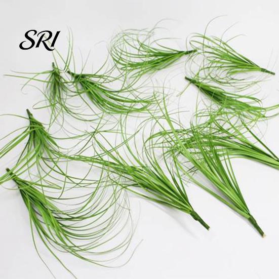 Fake Grass Decoration 2Pcs Simulated Plants for Handicrafts Artificial Green Plant Stems Decorations Realistic Home Office Weddings Parties