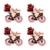 10PCS/lots Valentine's Day Embroidered Patches Pink Love Heart Patch Iron On Patches For Clothing Holiday Decoration Gift DIY