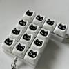 Черная кошка Fidget Keyboard 4/9 клавиш Снятие тревоги Пальцевой кликер Брелок Офис Школа Путешествия Кнопка декомпрессии Сенсорная игрушка Подвеска