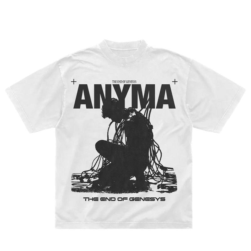 2026 Лето Dj Anyma Конец Генезиса Унисекс Хлопковые Футболки с Коротким Рукавом Для Фанатов Высокое Качество Unseix Футболка