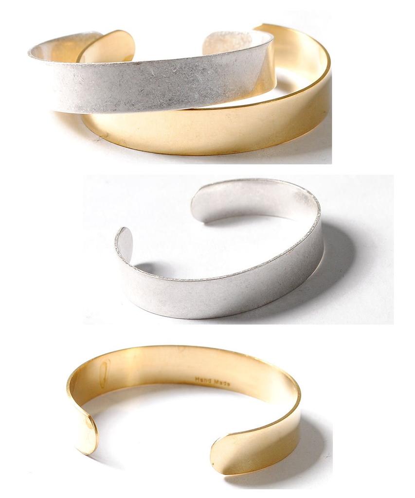 Простой широкий браслет из латуни, унисекс, серебро, золото, Revo. Мужской (БЕСПЛАТНО, Золото)