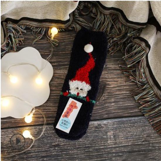 Милые носки с героями мультфильмов, женские осенне-зимние толстые теплые носки для сна, коралловые бархатные теплые носки Лолита Кавайи, рождественские подарки