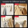 Foldable Coat Hook Wall Mounted Sticky Hooks Multifunctional Clothes Hooks  for Kitchen