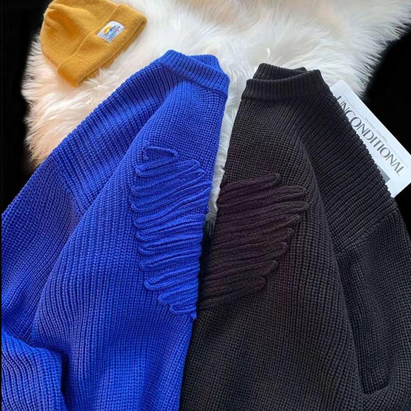 Pullover Sweater Female 2023 Love Sweater Women Autumn and Winter Loose Round Neck Versatile Lazy Style Knitwear Sweater Top