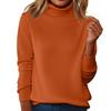 Women's Slim Fit Temperament Wool Long Sleeve Seamless Turtleneck Sweater