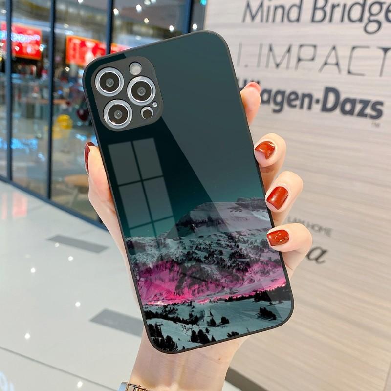 Красивый чехол для телефона Cold Mountain для iPhone 14 13 12 11 Pro Max X XR XS 8 7 Plus Жидкое стекло Цвет Чехол для телефона