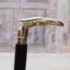 Walking Stick Head Eagle - Aluminum and Wooden Cane - Elegant Gift for Grandfather Father - Silver Cane