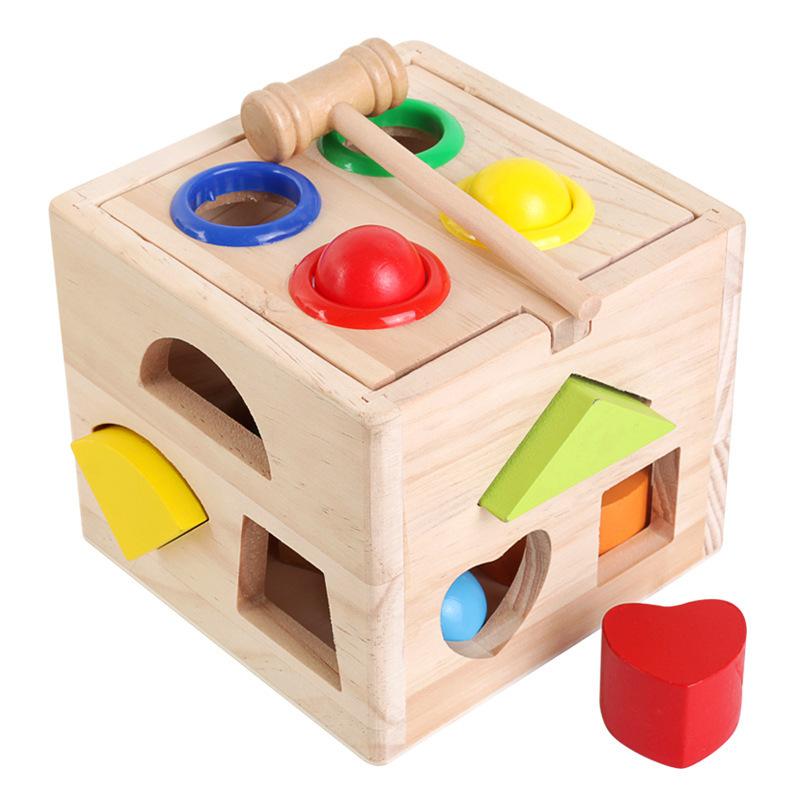 Детское образование Образовательные строительные блоки Интеллектуальная коробка для детей 1-2 лет Монтессори Раннее детское образование Игрушки для сопоставления фигур
