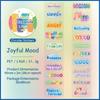 Alphabet Sticker Roll Transparent Die-Cut Pet Sticker Tape Pre-Cut Word Stickers Fun Scrapbooking Sticker Tape For Diary Planner