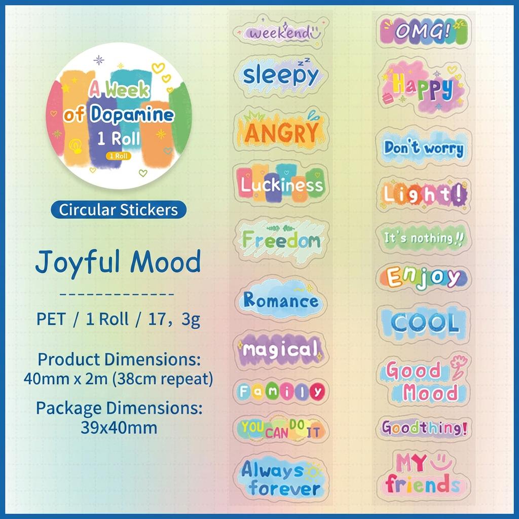 Alphabet Sticker Roll Transparent Die-Cut Pet Sticker Tape Pre-Cut Word Stickers Fun Scrapbooking Sticker Tape For Diary Planner