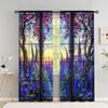 Wisteria curtain Beautiful wisteria plus sunset, a set of two sets, home bedroom living room curtain
