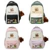 Cartoon Capybara Pattern Backpack Large Capacity Shoulders Bag Gift Children