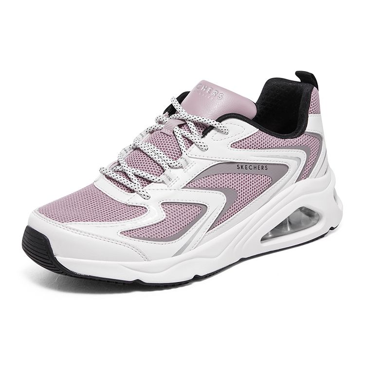 Skechers Uno Street Mesh Синтетическая кожа Удобные Универсальные Кеды на средней высоте Повседневные Кроссовки Женские Розовый Белый 177424-WLV