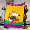 Maisy Mouse Theme Printed Blanket,Perfect for Couch, Bed, Travel & Outdoor Use | Machine Washable, Cozy & Durable.