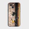 Аниме Ветровка Сакура Чехол для телефона Для iPhone 16 15 Plus 14 13 Pro Max 12 Mini 11 X XS XR 7 8 8Plus Черный Мягкий Чехол для телефона