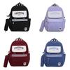 Fashion Print Letter Backpack With 16in Laptop Compartment Breathable School For