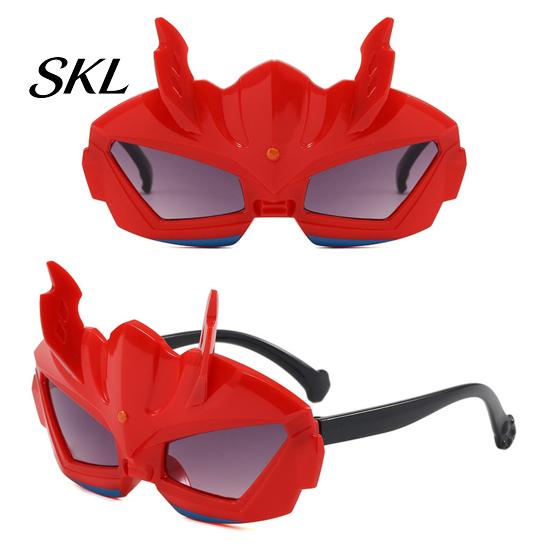 Flexible Frame Kids Sunglasses Boys Anime Hero Sunglasses, UV Protection Cool Cartoon Character Cosplay for Holiday Beach Party Photo Prop Outdoor Sun