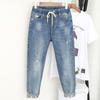 Women's Fashion Casual High Waist Jeans Boyfriend Denim Jeans Pencil Feet Pants