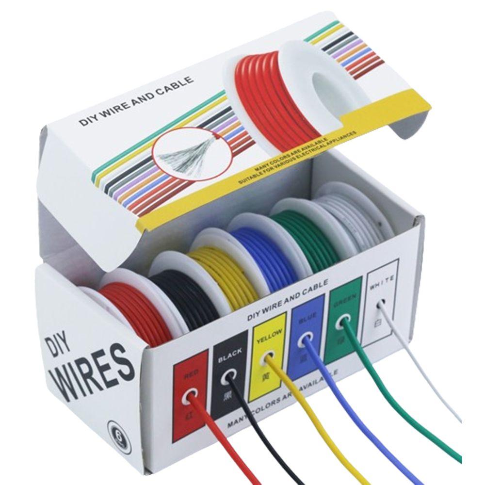 6 Colors AWG Electric Wire Tinned Copper The Hook Up Assorted Wire Set  Household Appliances