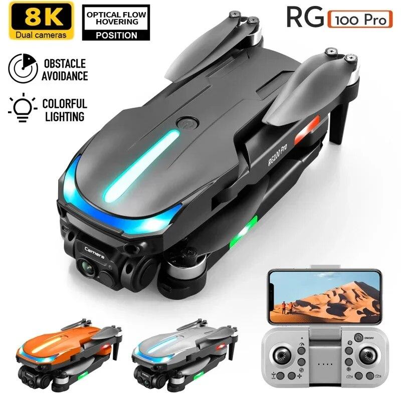 Новый профессиональный дрон RG100Pro, 8K ESC, двойная камера, HD, бесщеточный двигатель, интеллектуальный обход препятствий, аэрофотосъемка, радиоуправляемый самолет, квадрокоптер, игрушки