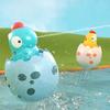 Детские игрушки для ванны Дети Милая Утка Пингвин Яйцо Динозавра Водяной Пистолет Брызгалка Игрушки для Ванной Дети Счастливое Сопровождение Игрушки для Купания Подарок