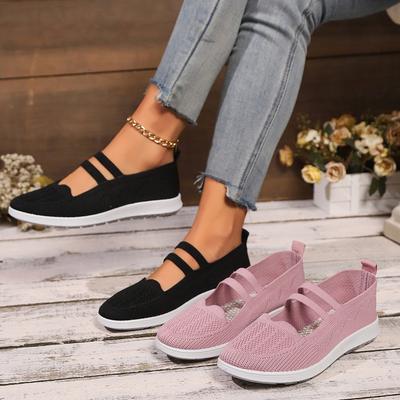 Летние новые женские туфли большого размера для внешней торговли, женские туфли из летучей ткани, повседневные туфли 36-4, летние сетчатые дышащие женские туфли