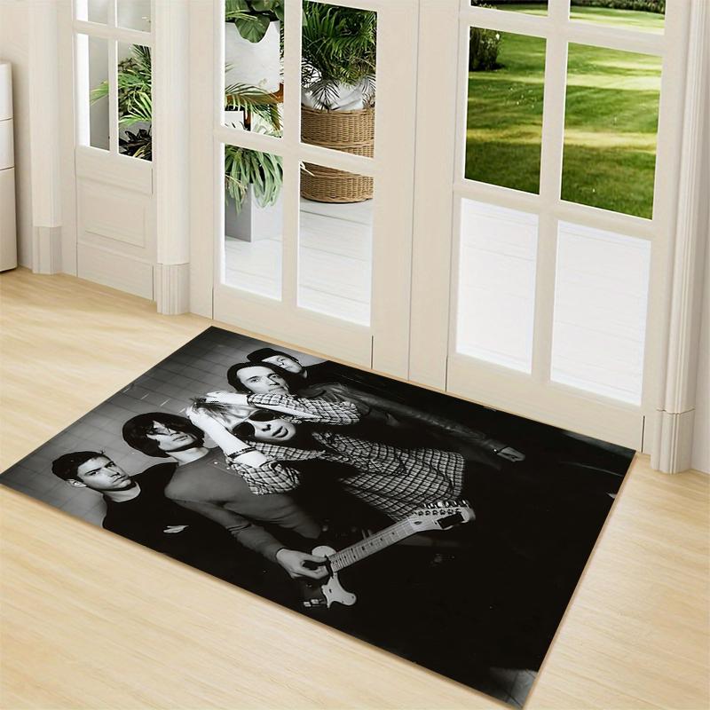 Rock Band Performance Carpet Rug Soft Washable Antislip Home Living Room Sofa Mats Personalized Christmas Rug