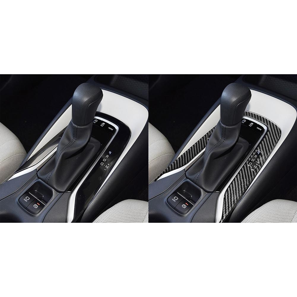 Наклейки на рамку рычага переключения передач из углеродного волокна для Toyota Corolla 2019-2025 гг., углеродное волокно + эпоксидное покрытие для правой руки