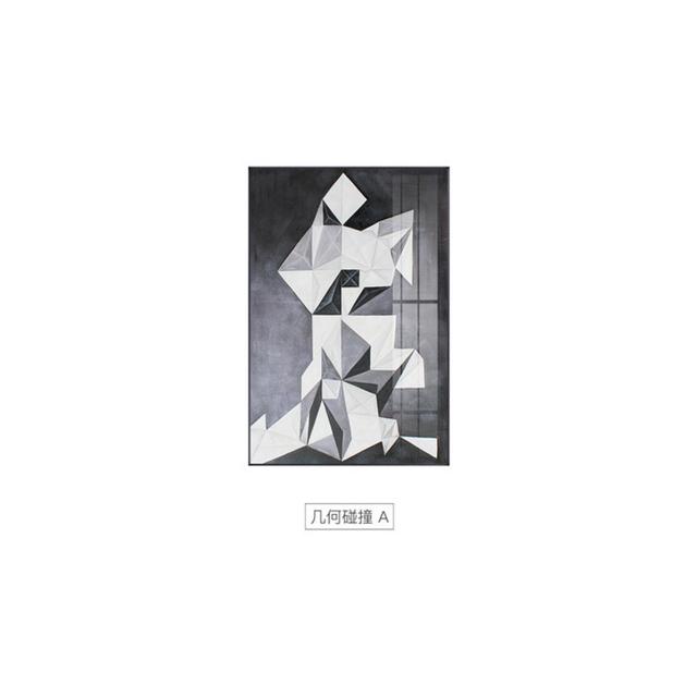 Абстрактные геометрические столкновения холст картины постеры и печать простые черно-белые настенные рисунки картины для гостиной спальни