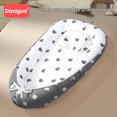 Подушка для младенца из чистого хлопка, портативная, противодавящая, и гнездо для кроватки