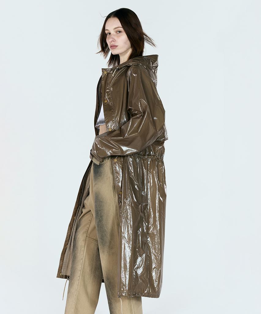 Ulkin [Runway] Nylon Rain Coat_Brown