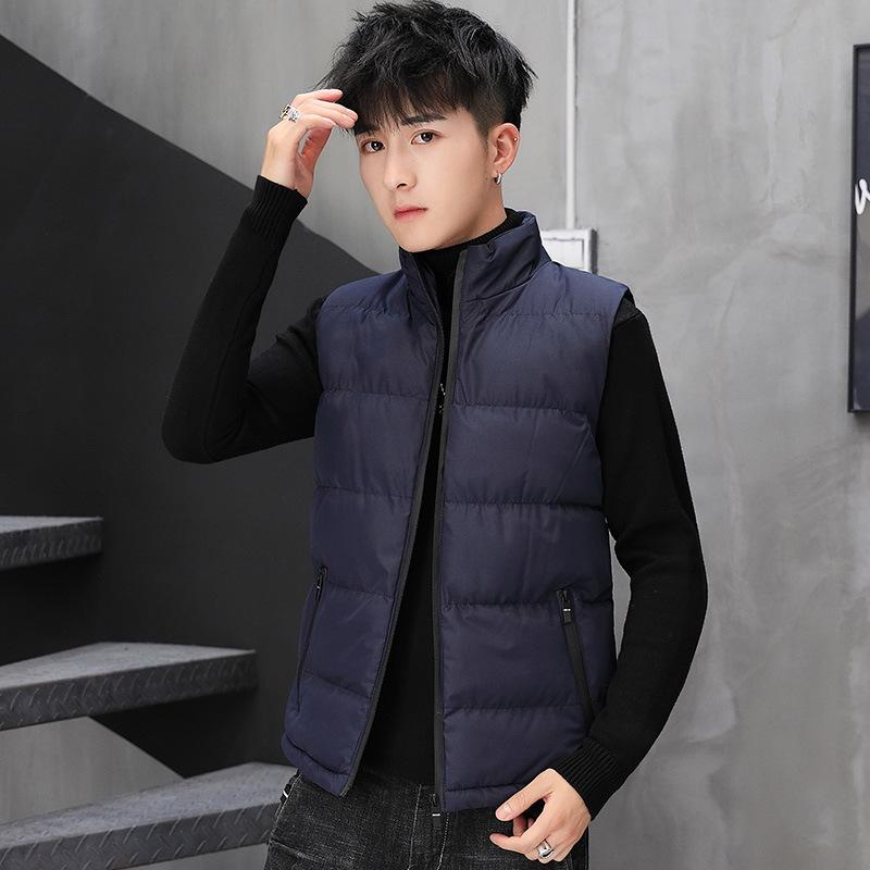 Осенне-зимняя корейская куртка мужская с воротником-стойкой, хлопковая куртка для отдыха, толстый жилет