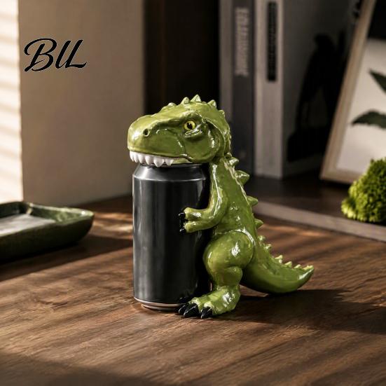 3D Printed Can Topper Reusable Animal Soda Lids for 375ml Standard Cans, Frog Dinosaur Beverage Seal Shark Toppers Dust Protection And Spill