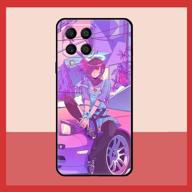 JDM Vaporwave Glitch Аниме Чехол Для Samsung Galaxy M11 M31 M14 M34 M54 M12 M32 M52 M15 M13 M06 M16 M36 M56 M53 M35 M55