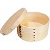 Kiso Kogei Handmade Rice Container with Bent Rings, Made In Japan, Made of Hinoki, Sawara, and Sakura Wood, Holds 3 Cups, Microwave Safe