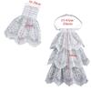 Victorian Style Lace Jabot Collar White Detachable Ruffled Fake Collar Cosplay Accessory Decorative Neck Collar