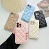 Модный кожаный чехол для телефона ромбической формы для iPhone 15 14 13 12 11 Pro Max, роскошный противоударный чехол для iPhone 15 14 13 12 11
