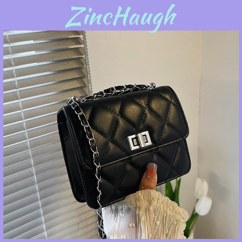 Trendy Women's Summer Small Chain Shoulder Crossbody Bag In Elegant Black Gold Silver Colors