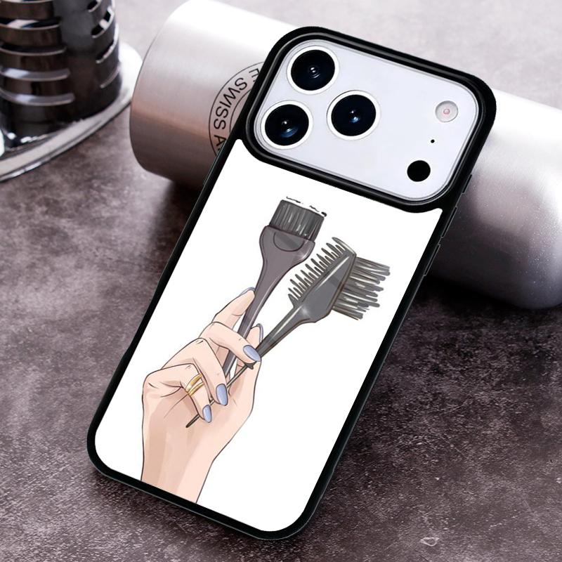Инструменты парикмахера прическа Чехол для телефона для iPhone 17 16 15 Pro Max Air 14 13 12 11 Plus Ударопрочный чехол