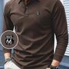 Mens Work Uniform Long Sleeve Polo, Durable Pique Fabric with Comfort Fit for Daily Office & Outdoor