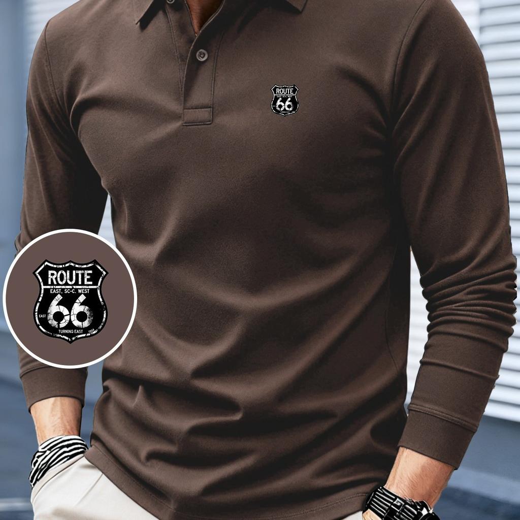 Mens Work Uniform Long Sleeve Polo, Durable Pique Fabric with Comfort Fit for Daily Office & Outdoor