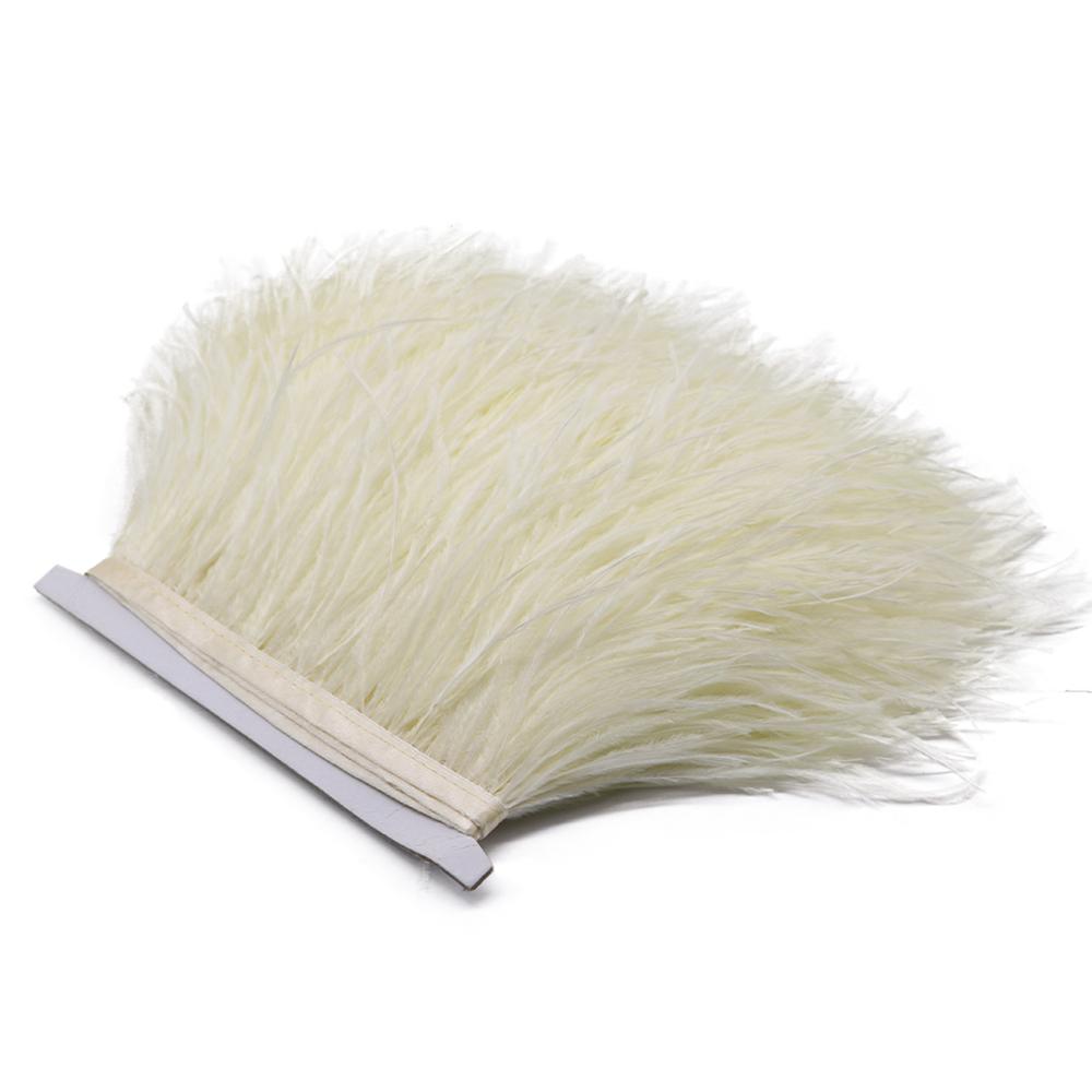 FeatherLight Blue Ostrich Feather Trim Ribbon Real Ostrich Feathers Fringe Trims for Party Clothing Sewing Decoration Plumes Diy Crafts