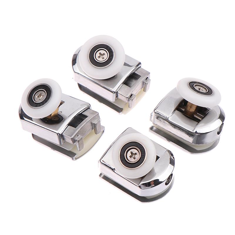 2 шт., 23/25 мм, верхние ролики для душевой двери, двухколесные раздвижные дверцы из цинкового сплава, роликовый подшипник, сменные колесные направляющие